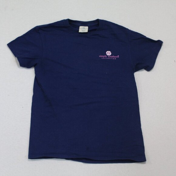 Simply Southern Men Blue Tee Shirt "Camping Is My Happy Place" Size Small - Picture 1 of 9